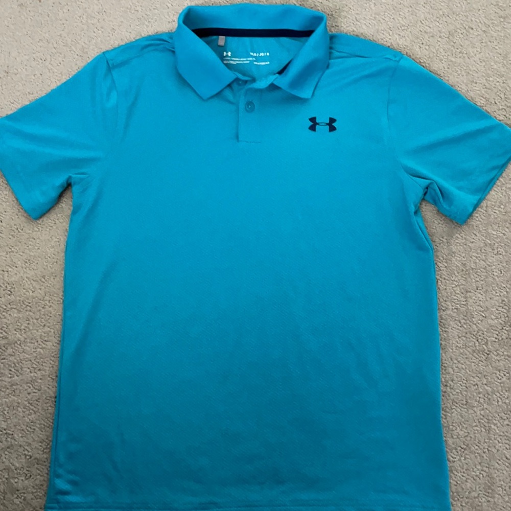 Boys Under Armour polo golf shirt youth large
